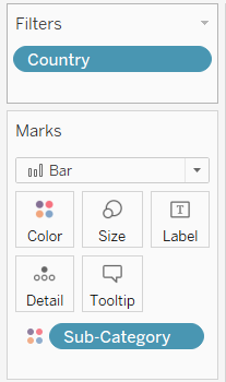filters and marks menus